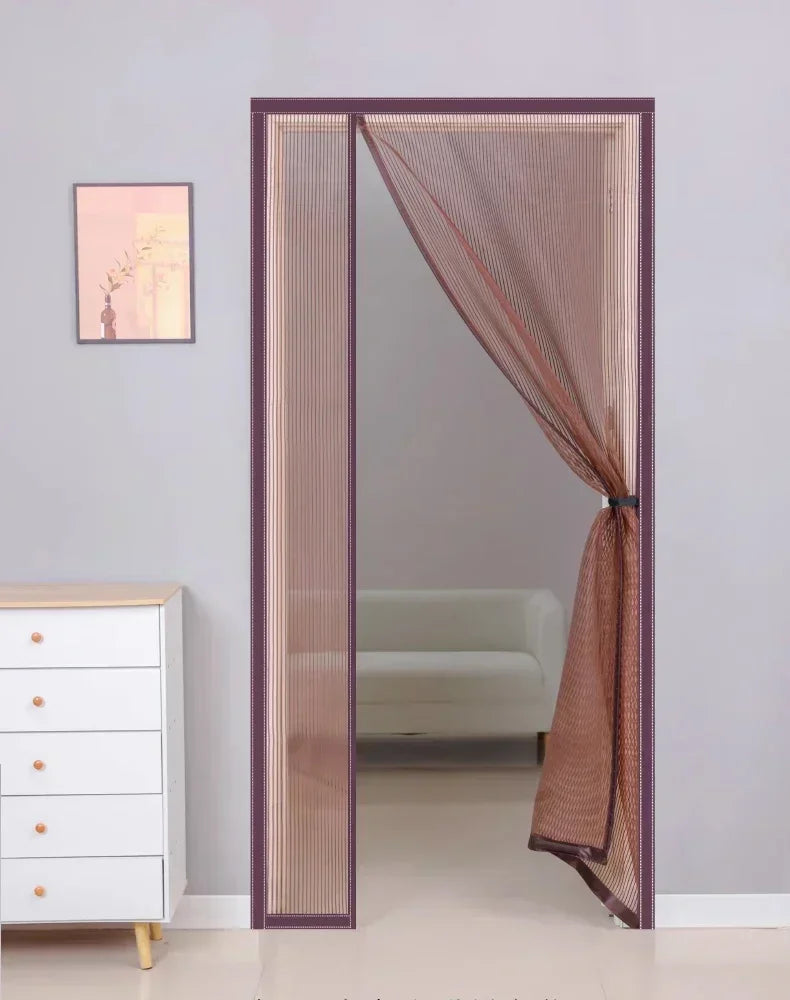 Magnetic Door Screen Custom Size Mosquito Net Curtain Fly Insect Automatic Closing Invisible Mesh For Kitchen indoor living room