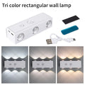 6Leds Double-head Motion Sensor Light 3Colors/RGB Night Light USB Rechargeable Magnetic Wall Lamp Touch Dimming Bedside Lighting