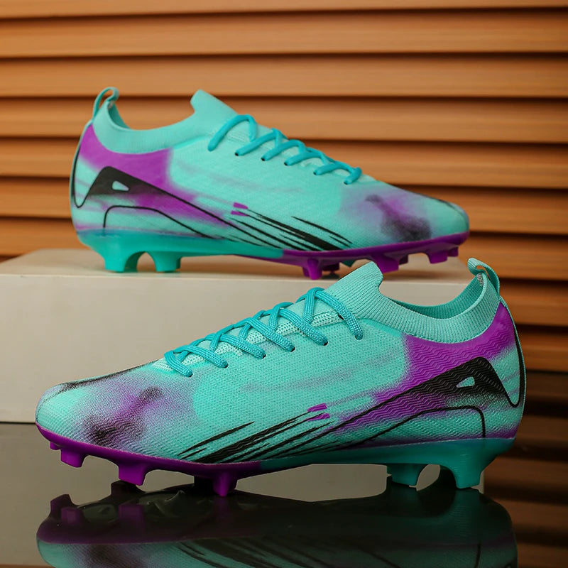Men/Women Professional Soccer Cleats Anti-slip FG Studded Football Boots Breathable Training Shoes