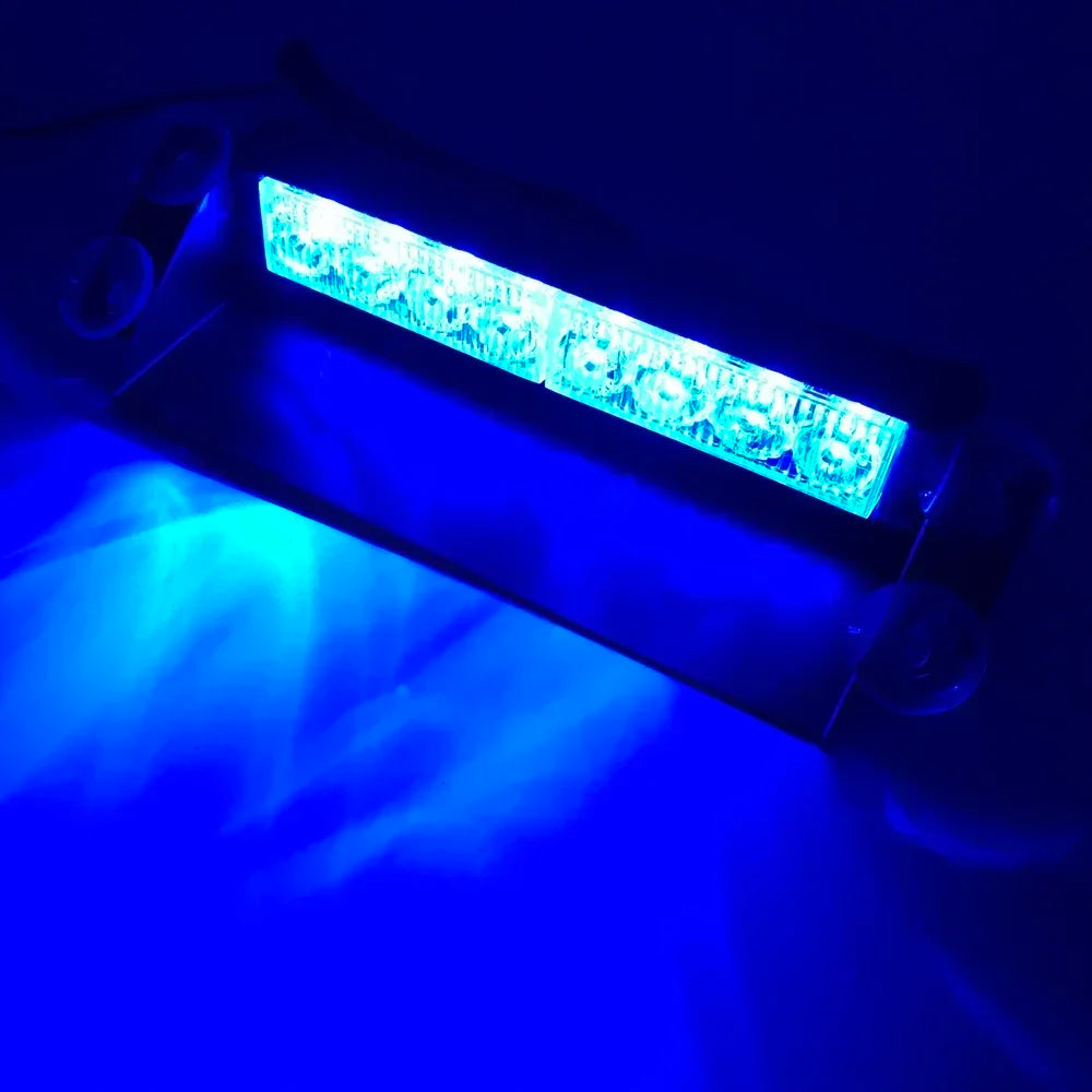 12V Day Running Flash Led Police Lights Car Truck Emergency Flasher Dash Strobe Warning Light 3 Flashing Modes LEDs Car Light