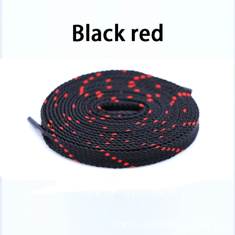 1Pair Mixed Color Shoe Laces Black and White Stripe Double Flat Shoelaces Sneakers Casual Shoes Shoelace