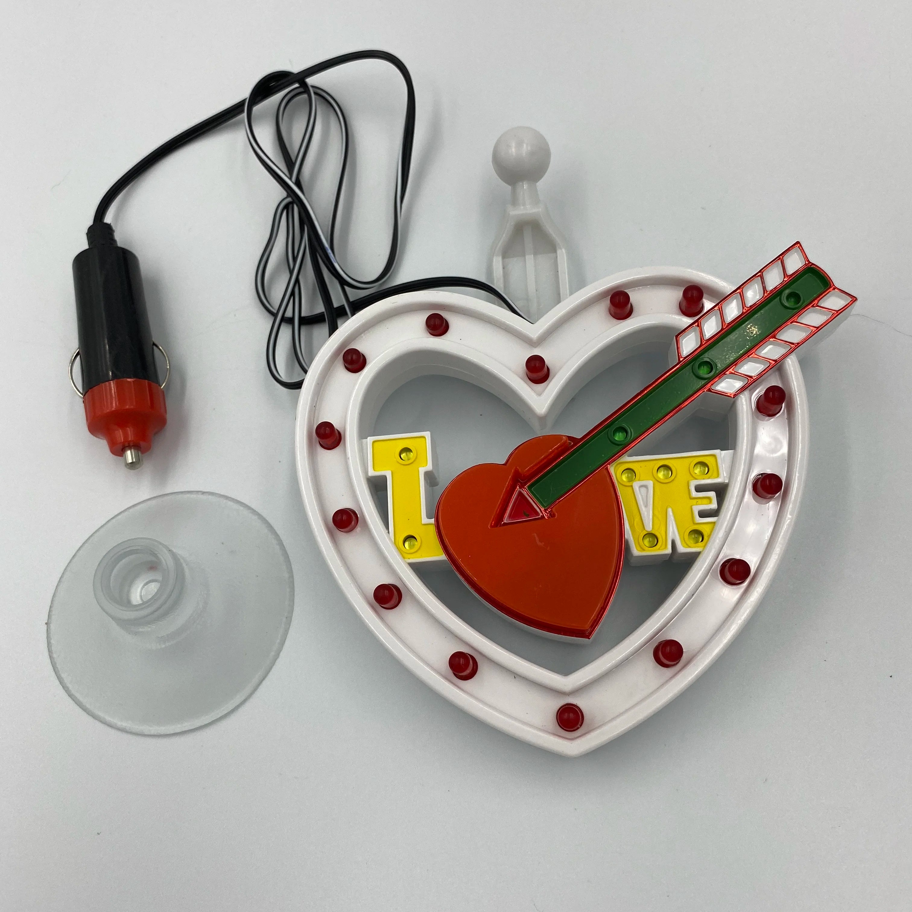 Truck warning  flashing 12V LED Atmosphere Flickering Strobe Heart Light RGB Colorful Lamp Christmas Interior Decor Lamps