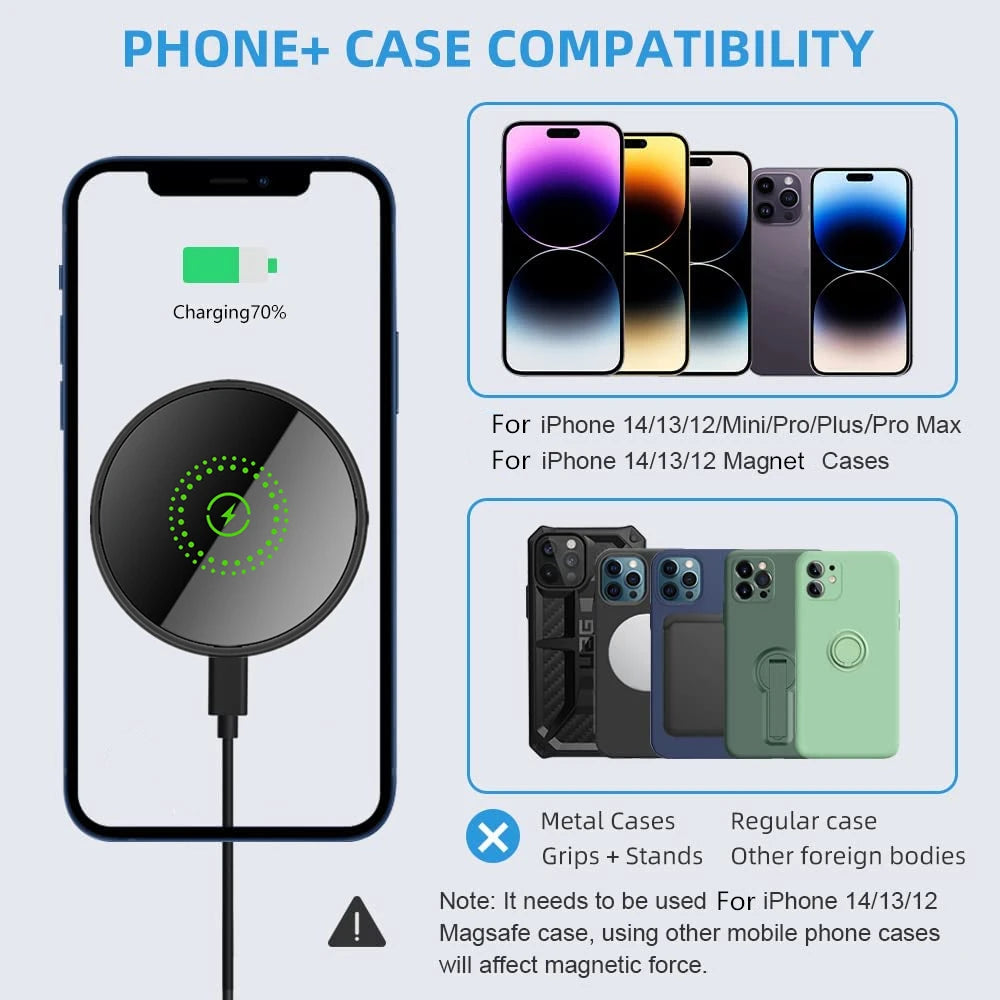 Magnetic Wireless Car Charger Mount 30W Fast Charging Stand Air Vent Phone Holder for iPhone 17 16 15 14 13 12 Pro Max Plus