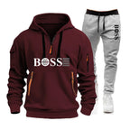 Men's Windproof Pullover Hoodie & Jogger Set