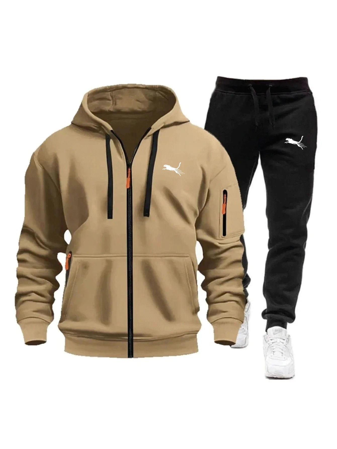Men's Fleece Zip Tracksuit Co-ord Set