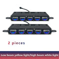 5 LED Car Grill Driving Lights Projector Fog Lamp for Truck Offroad UTV ATV Motorcycle Universal LED Bar Hi-Lo Beam White Yellow