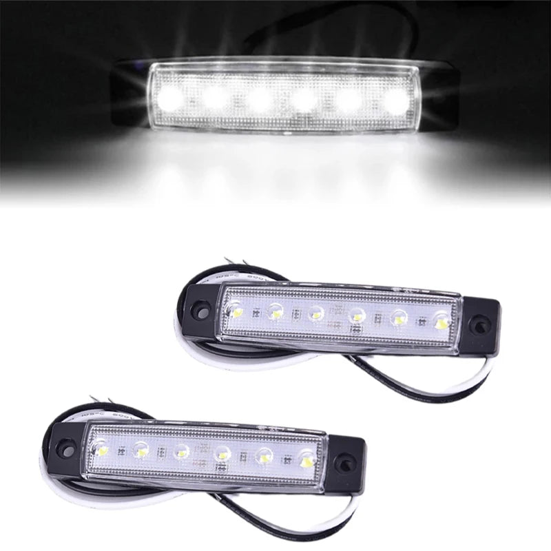2Pcs Truck Led Side Light 12/24V For Car Auto Truck Lorry Trailer Side Marker Indicators Turn Signal Lights Tail Warning Lamp
