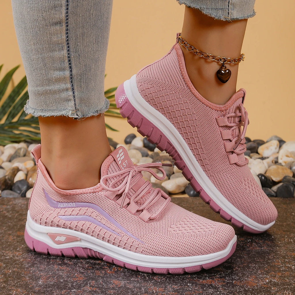 Women's Shoes, Casual Shoes for Ladies New Breathable Mesh Anti-Slip Soft-Soled Comfortable Sports Shoes