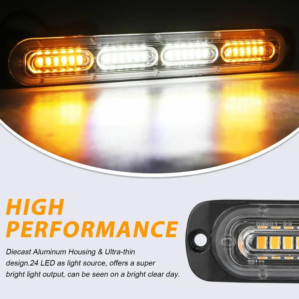 12V 24V Car COB Led Strobe Light Tow Truck Vehicle Car Fireman Police Warning Emergency Flashing Light Emergency Flash COB Led