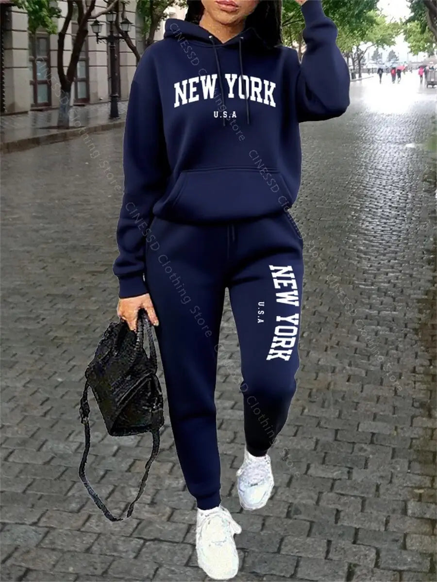 New York Women's Tracksuit — Hoodie & Pants Set