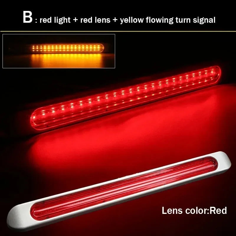 72 LED 12V 24V Truck Rear Tail Light Stop Brake Lamp Flowing Turn Signal Light for Trailer Caravan Lorry Pickup Truck RV