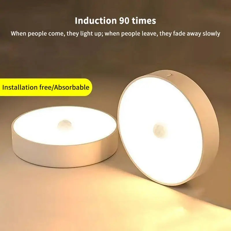 Motion Sensor LED Night Light USB Rechargeable Night Lamp For Kitchen Cabinet Wardrobe Lamp Staircase Wireless Closet Light