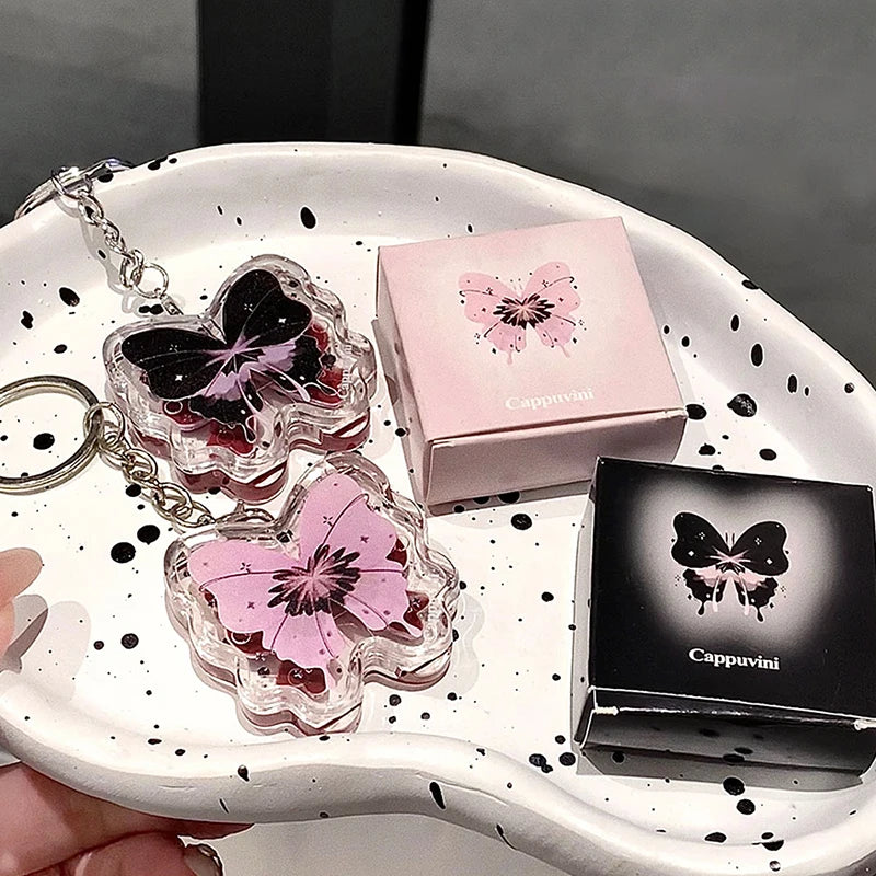 Butterfly Solid Lip Gloss Beauty Mirror Water Optical Gloss Gloss