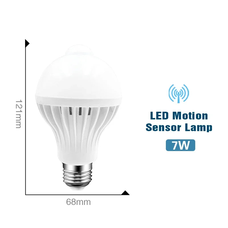 Led PIR Motion Sensor Lamp 220V 3W 5W 7W 9W 12W LED Bulb With Sound Sensor E27 Infrared Radiation Motion Detector Security Light