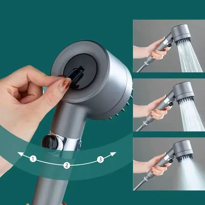 Shower Head Shower Filter with Four Modes Bathroom Accessories Head Massage Shower Accessories Shower Knobs Home Furnishings