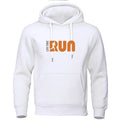 Men's Hoodie  Urban Fashion  Lifetime Run  Printed Hoodie  Polar Lining  Casual  Funny  Loose  Hooded  Men's Clothing