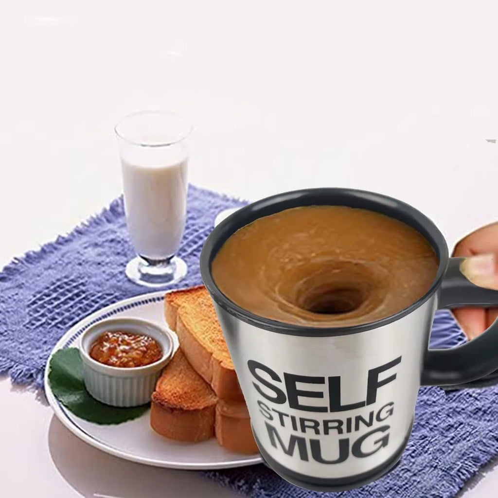 Self Stirring Coffee Mug,Stainless Steel Coffee Mug with lid Self Mixing & Spinning Home Office Travel Mixer Cup 12-16 OZ