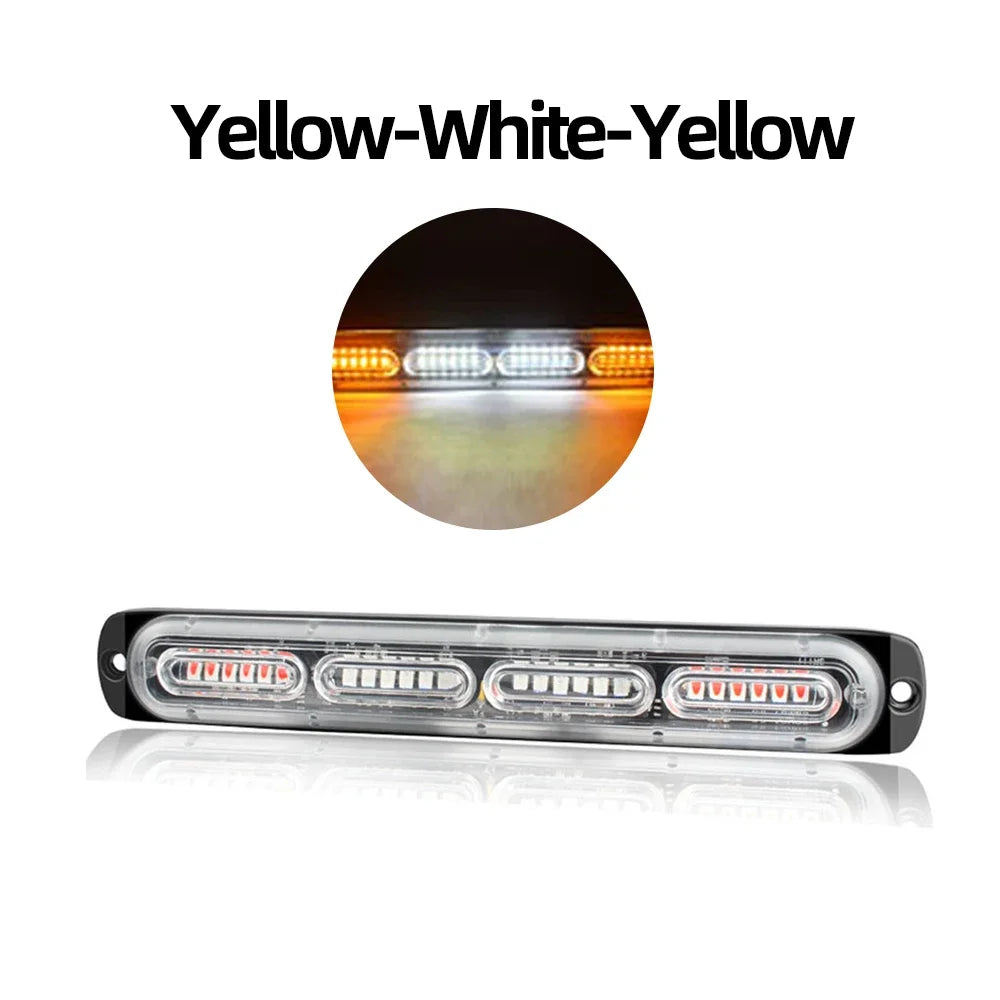 1pc Car Emergency Warning Light 12V 24V Trailer Truck Strobos Auto Diode Yellow White Flashing Lamp 24smd LED Strobe Light