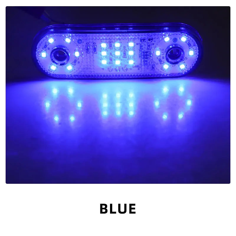 2pcs Flashing Light Truck Side Signal Lamp Strobe light Warning lights beacon lamp 12v 24v LED indicator light truck Taillight
