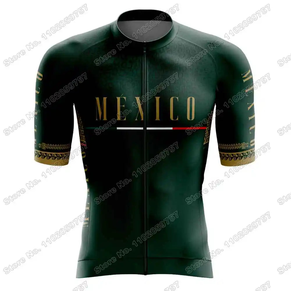 2026 Mexico Cycling Jersey Set The United Mexican States Cycling Clothing Mexican national emblem Eagle and Snake Road Bike Suit