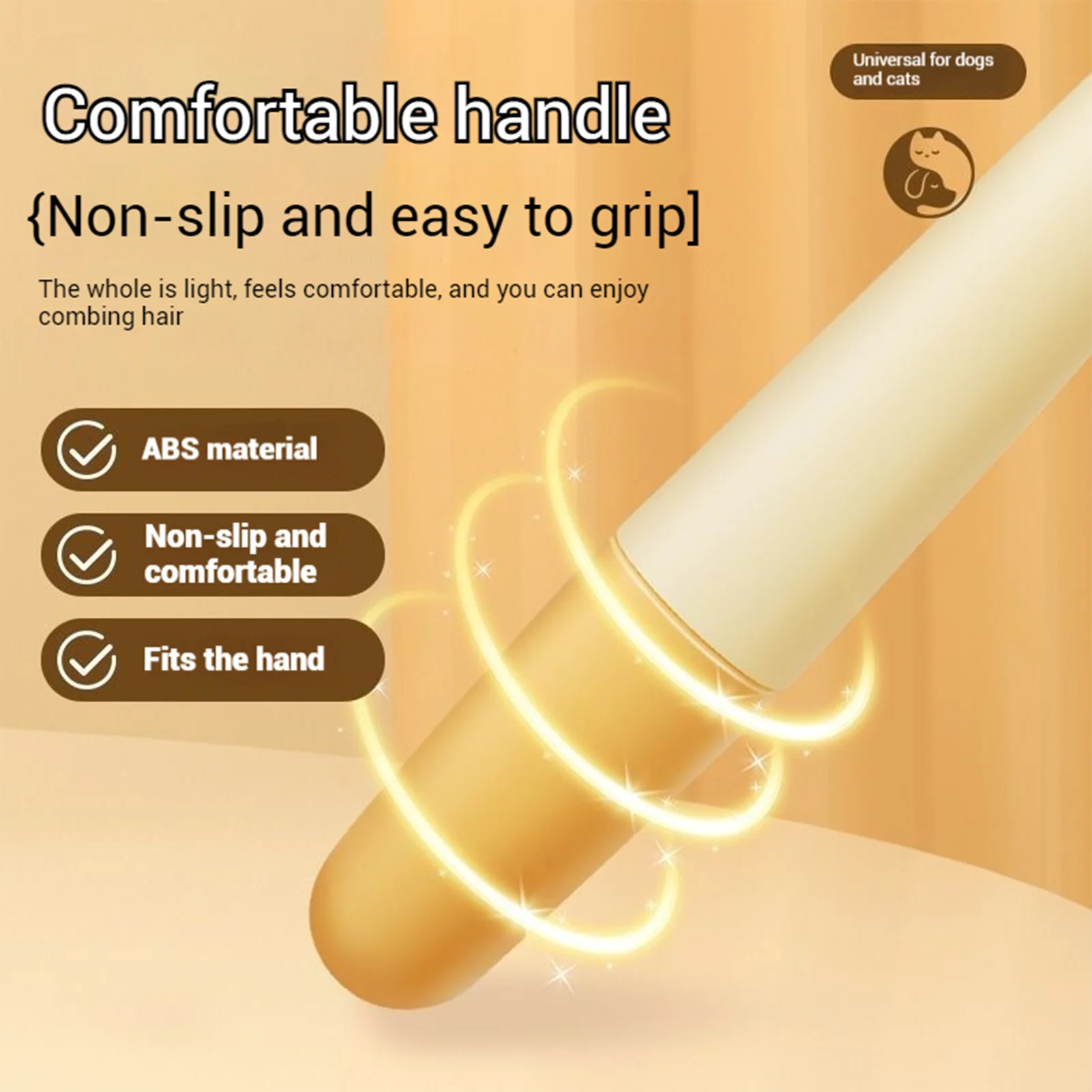 Pet Hair Comb Grooming Brush Effectively Remove Loose Hair Pet Cleaning Tool for Hair Removal and Bathing