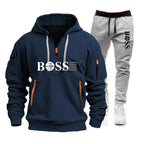 Men's Windproof Pullover Hoodie & Jogger Set