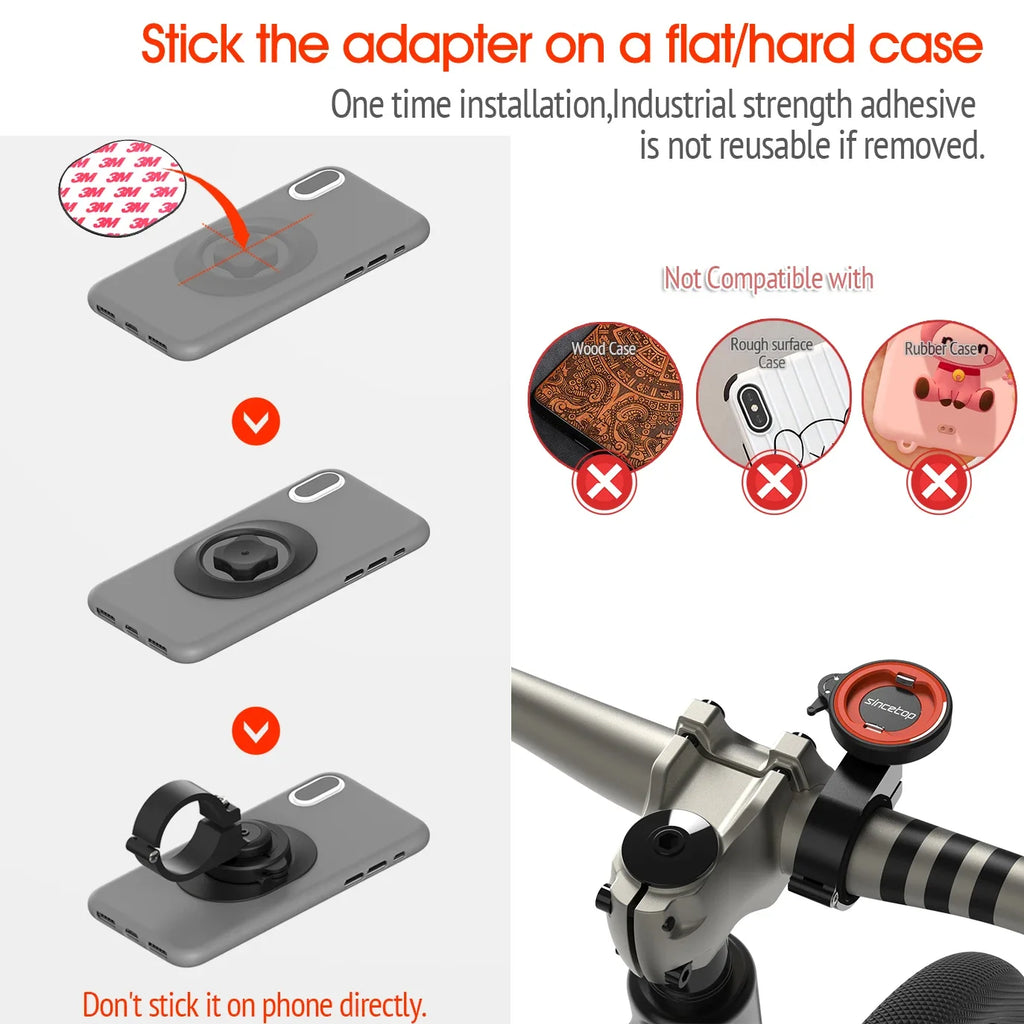 Motorcycle  Phone Holder Bicycle Phone Mount Moto MTB Road Mountain Bike Cellphone Bracket Accessories Quick Attach Lock