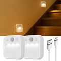 1pc/2pcs Rechargeable Motion Sensor LED Night Lights Dimmable Cabinet Lighting with Adjustable Timer 3 Color Temperatures Ideal