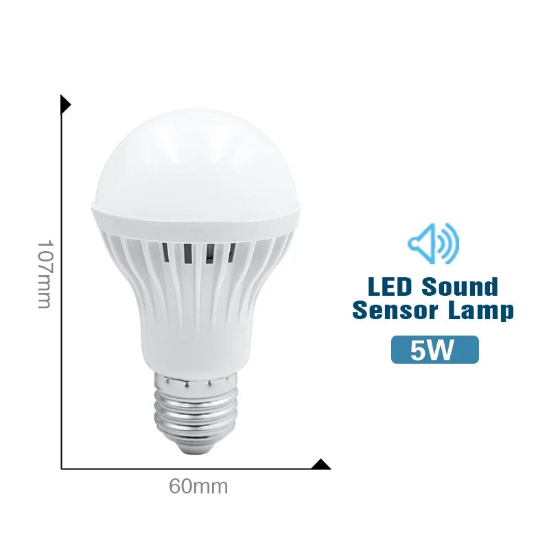 Led PIR Motion Sensor Lamp 220V 3W 5W 7W 9W 12W LED Bulb With Sound Sensor E27 Infrared Radiation Motion Detector Security Light