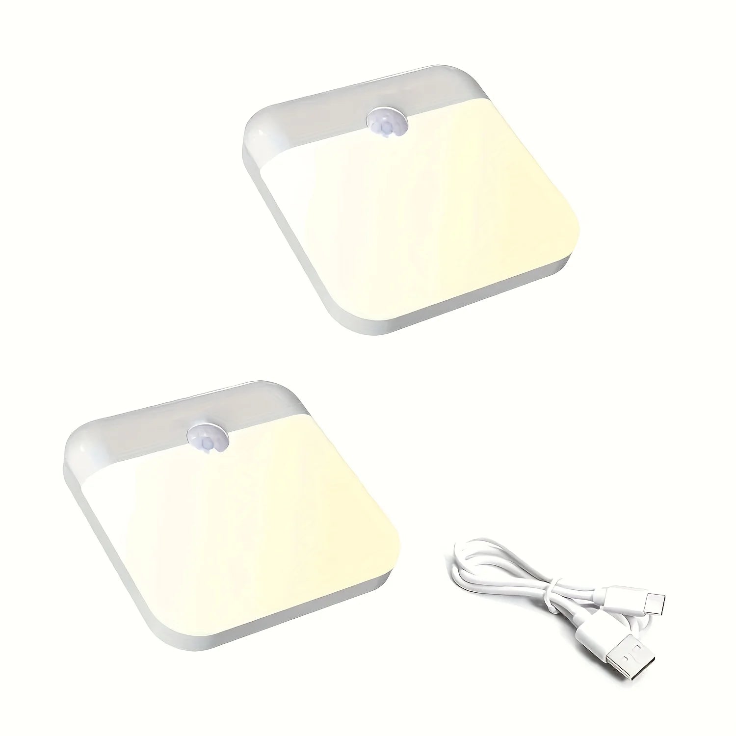 Motion Sensor Light USB Night Light LED Lamp With Switch Rechargeable Inductor Lights For Kitchen Stairs Hallway Closet Bedroom