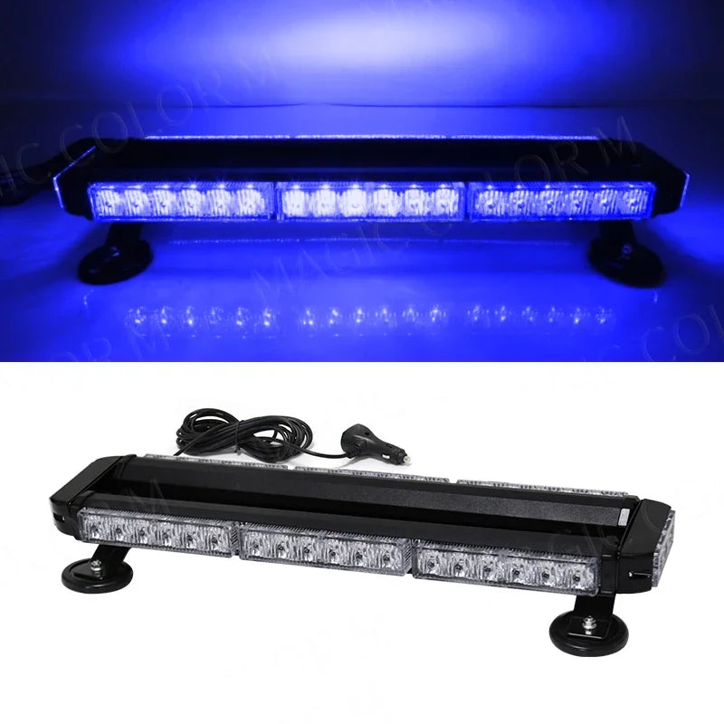 42 Led Car Strobe Lights Emergency Warning Flashing Auto Truck Beacon Signal Lamp Flash Dash Windshield Magnetic Base Car Parts