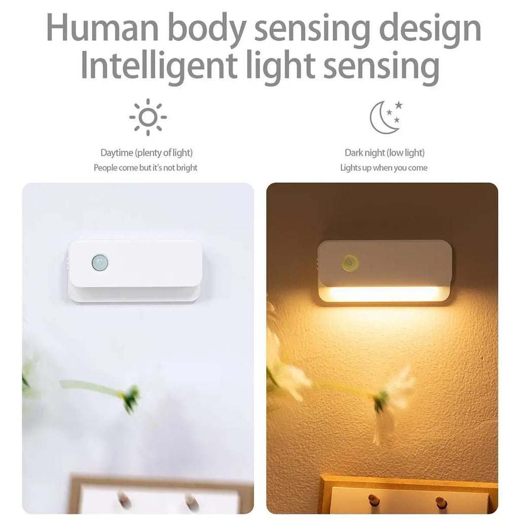 Sensor Led Night Light Magnetic Smart Motion Lamp Wireless Rechargeable Lights For Hallway Bedroom Corridor Bedside Mini Stairs