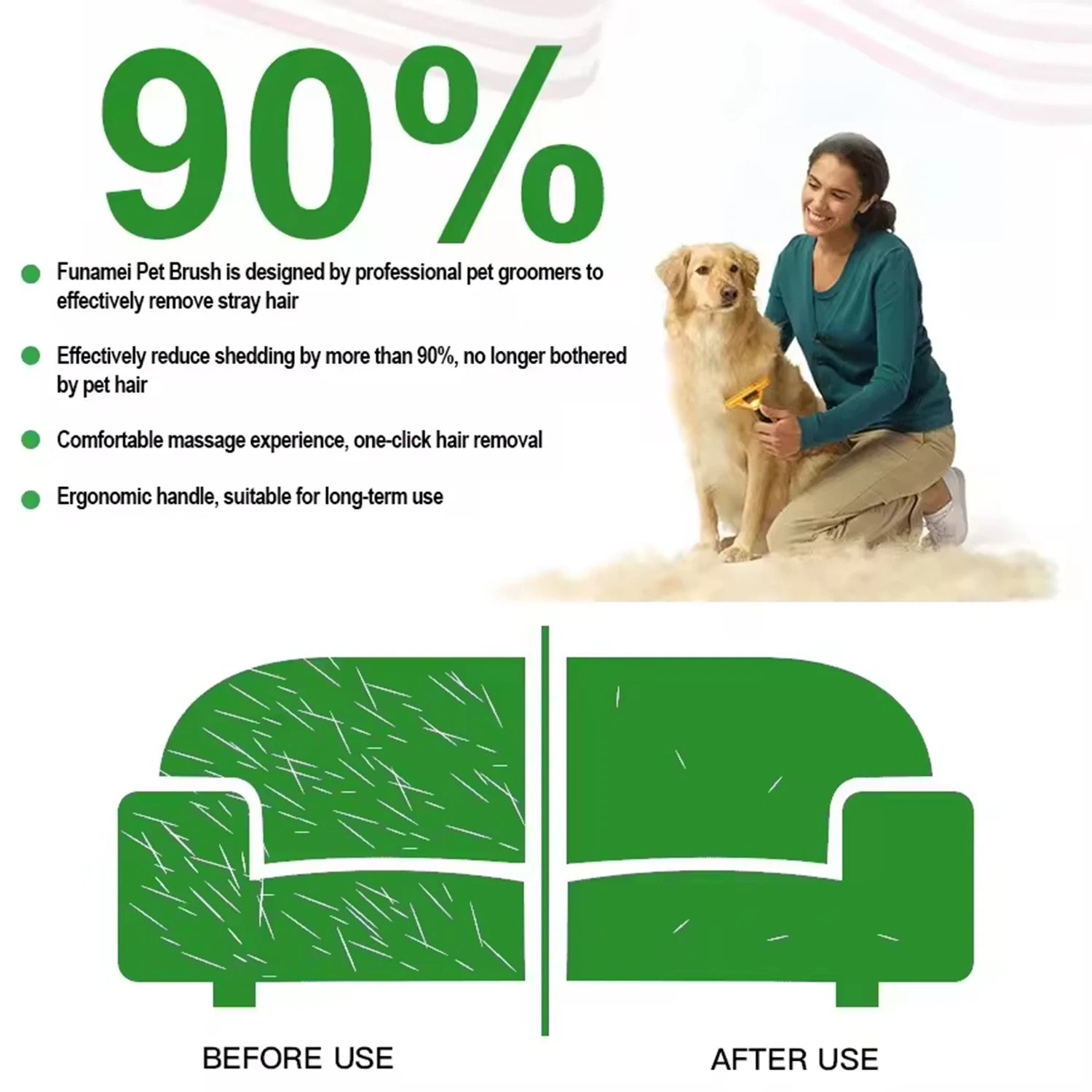 Pet Brush for Dogs Cats Dog Comb Pet Hair Removal Brush Cat Grooming Comb Dog Hair Remover Dog Accessories Dog Massage Combs