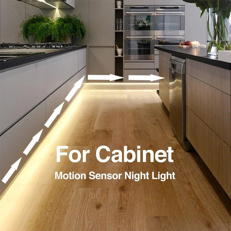 USB Motion Sensor LED Strip, Motion Activated Light with Chase Effect for Stairs, Under Bed and Cabinet