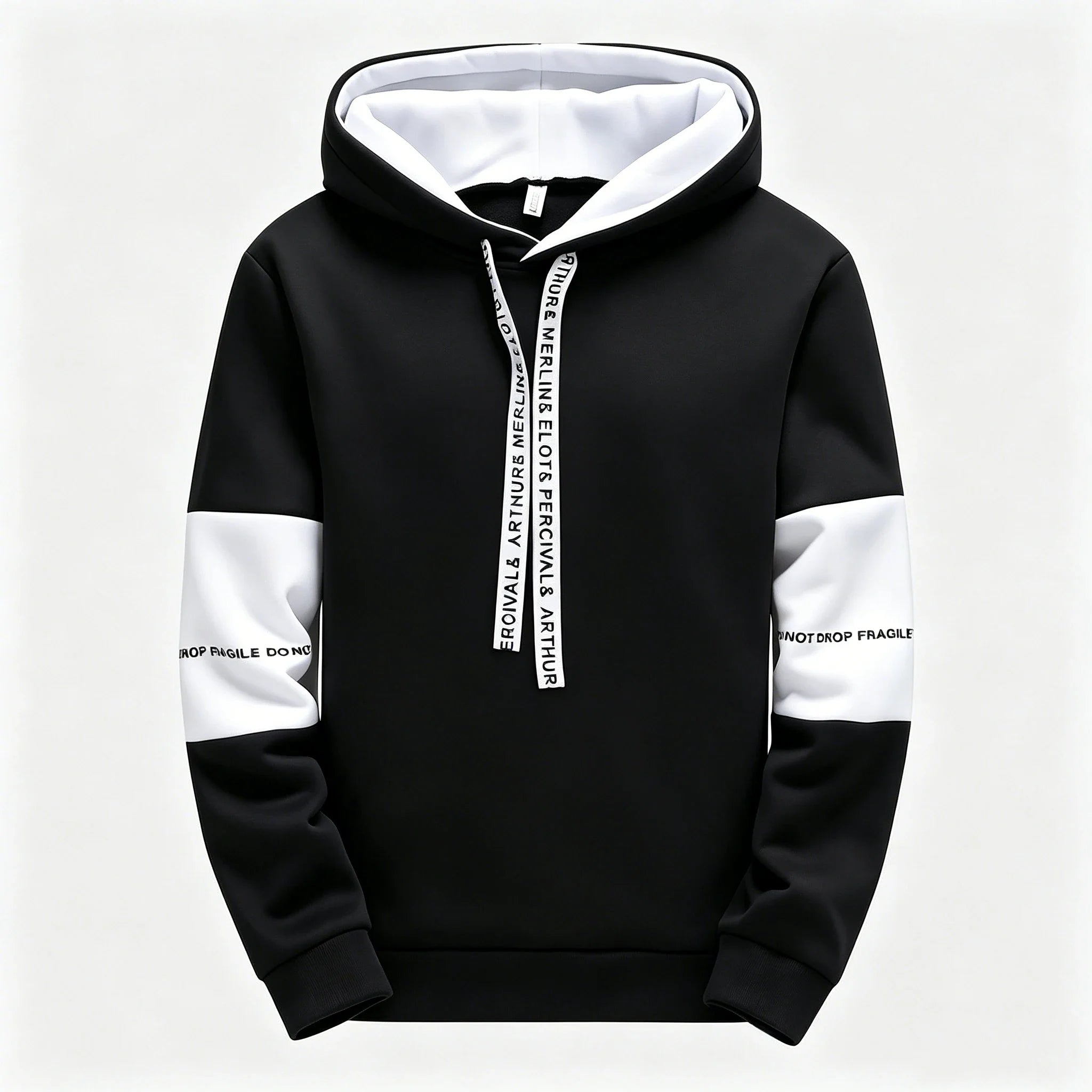 2026 Mens Sweatshirts Black White Casual Hoodies Outdoors Fitness Sports Jogging Man Clothing Daily Fashion Versatile Sportswear