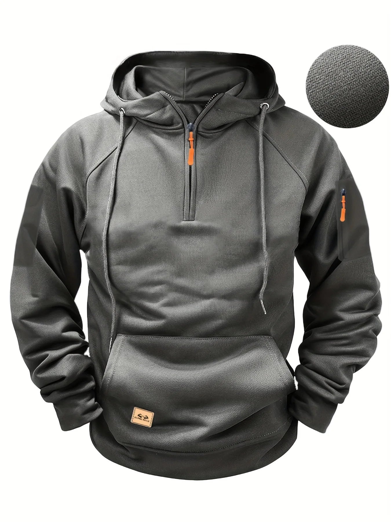 Men's Multi-Pocket Zip Hoodie Sweatshirt