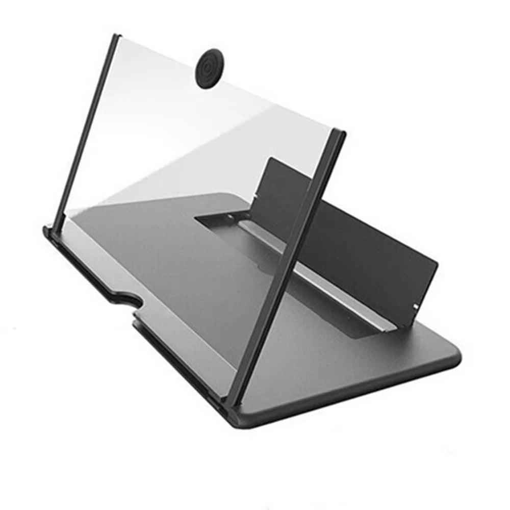 Screen Magnifier Version, Phone Projector with Extender, 3D HD Smartphone Amplifier, Foldable Stand, Adjustable Angle