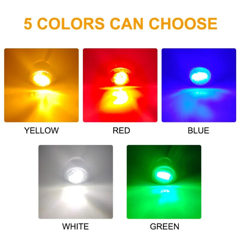 10 Pcs LED Round Trailer Side Marker Light Auto Indicators Car External Lamp for Trucks Clearance Lights Truck Turn Signal Lamp