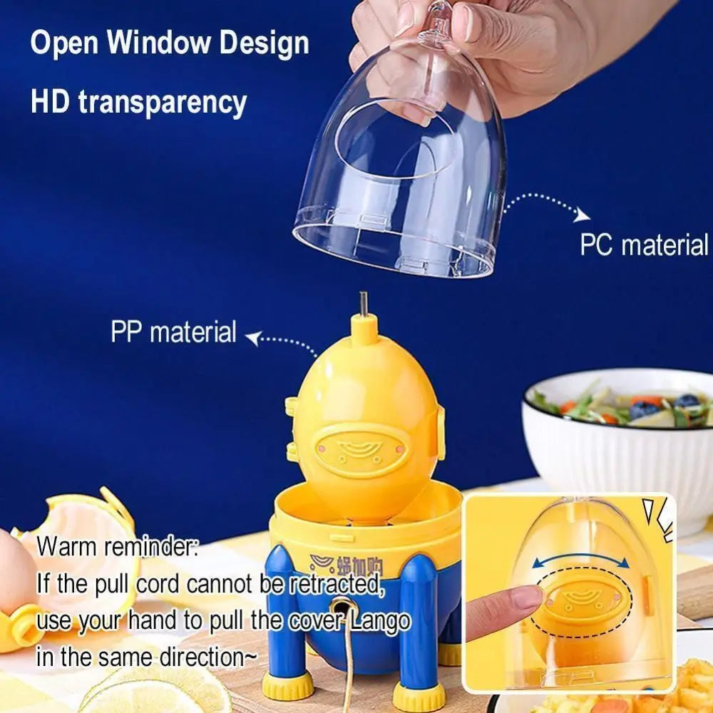 Portable Plastic Egg Shaker Kitchen Gadgets without Breaking the Eggs Egg Yolk Albumen Blender Manual Egg White Yolk Mixer Egg