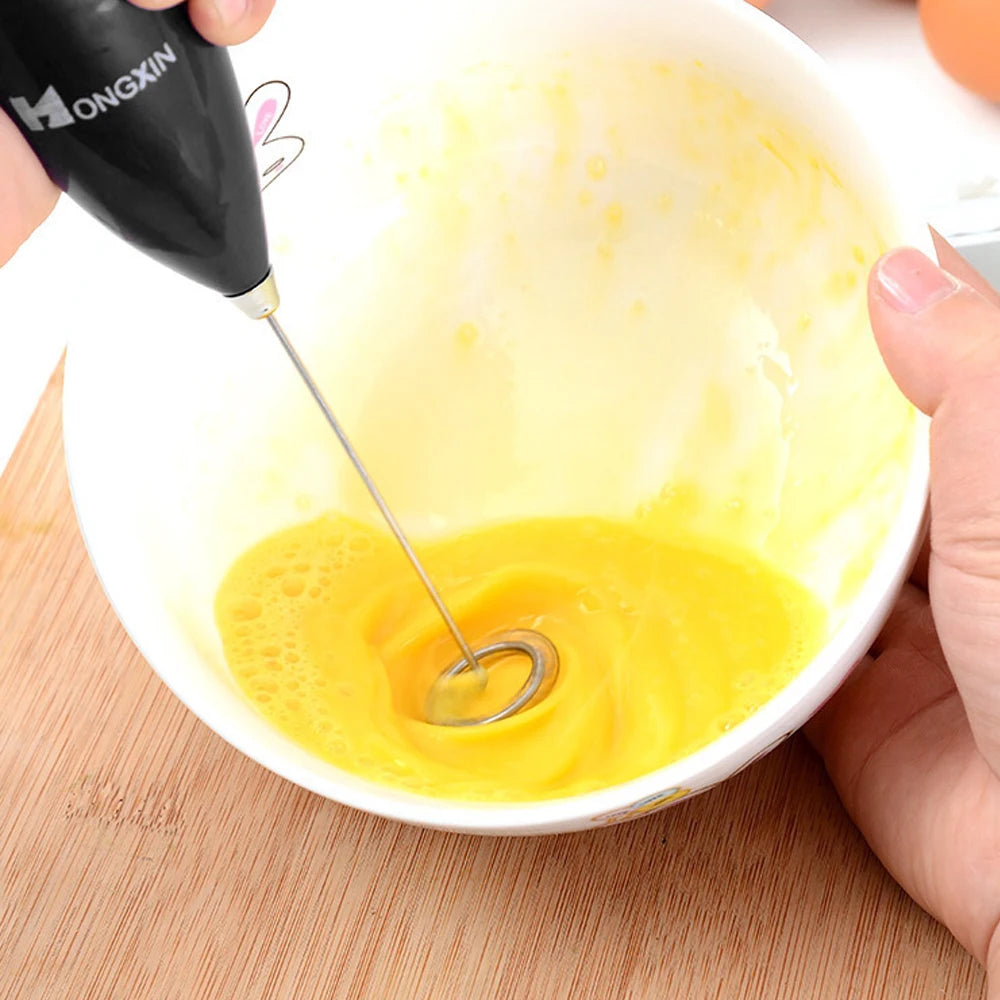 Electric Whisk Portable Handheld Blender Coffee Milk Stirrer Kitchen Tools Stainless Steel Milk Frother