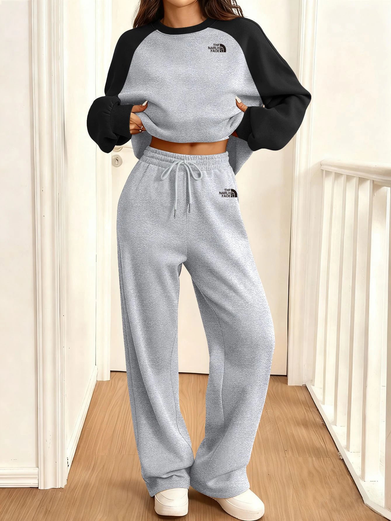 2026 Women's Tracksuit Autumn Fashion Round-Neck Sweatshirt Two Pieces Outfit Comfortable Daily Street Fitness Jogging Suit