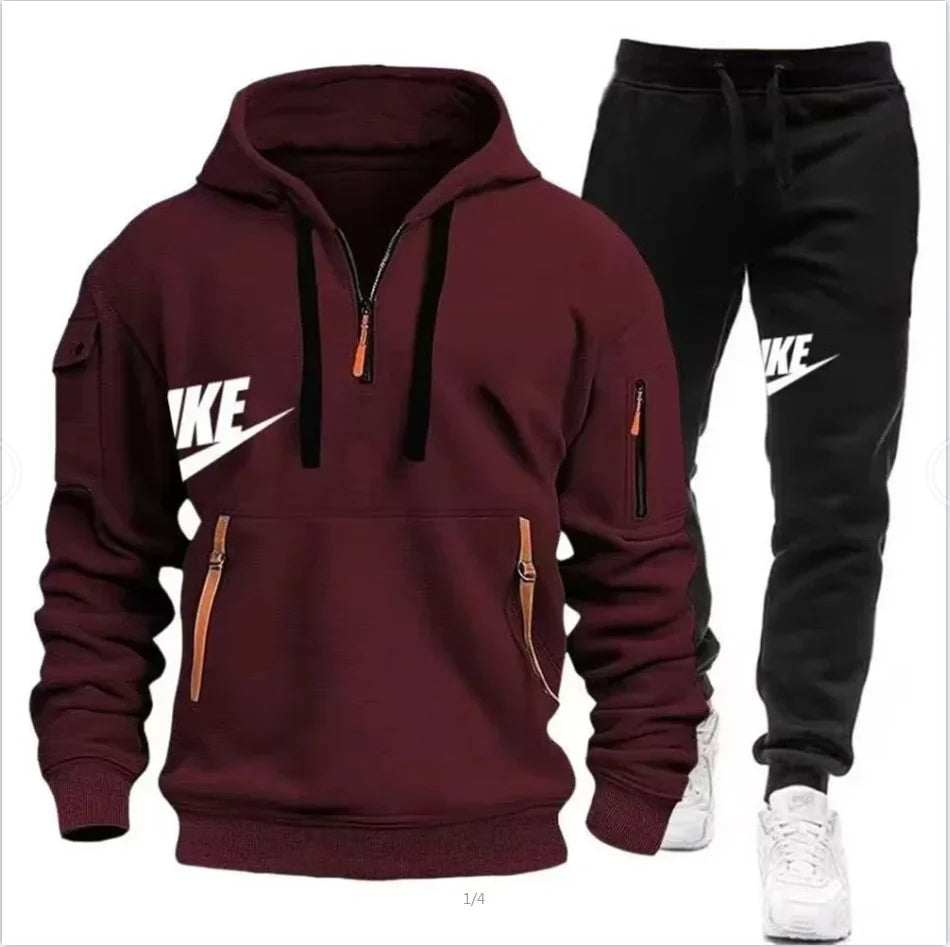 Men's Hooded Sportswear Running Set
