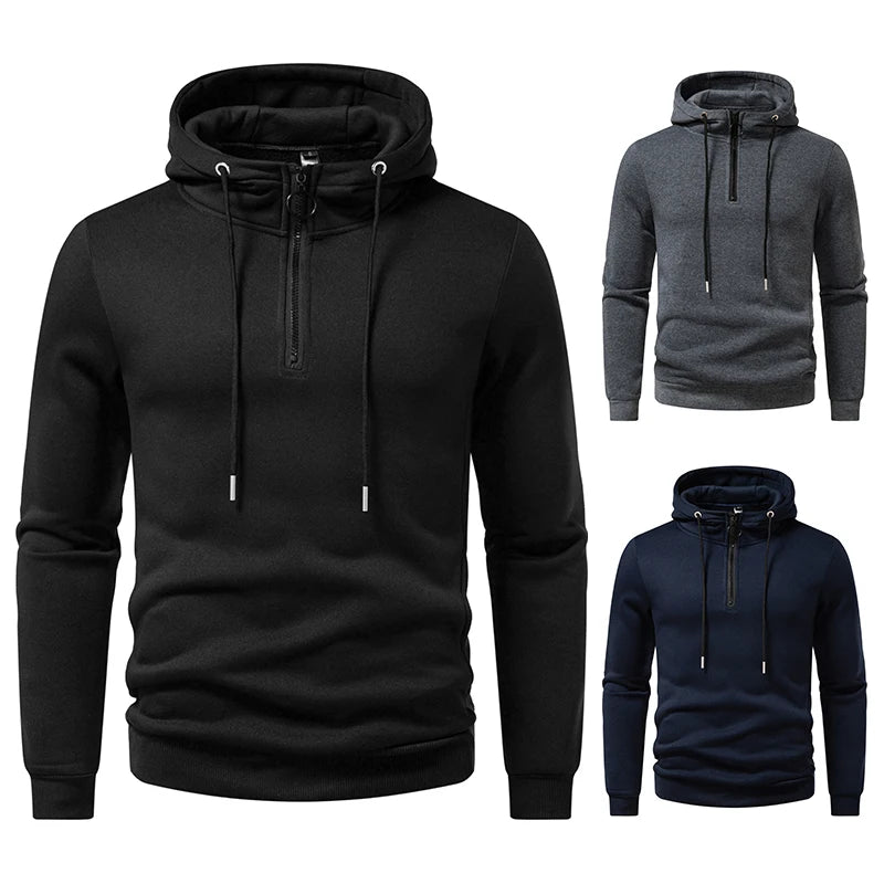 Mens Hoodies Casual Style Hoodie Men Hip-Hop Male Zip Design Hoody Sweatshirt Long Sleeve Men Hooded Jacket Coat B251