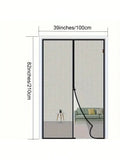 1 heavy-duty magnetic screen door, suitable for doors below 38x82 inches