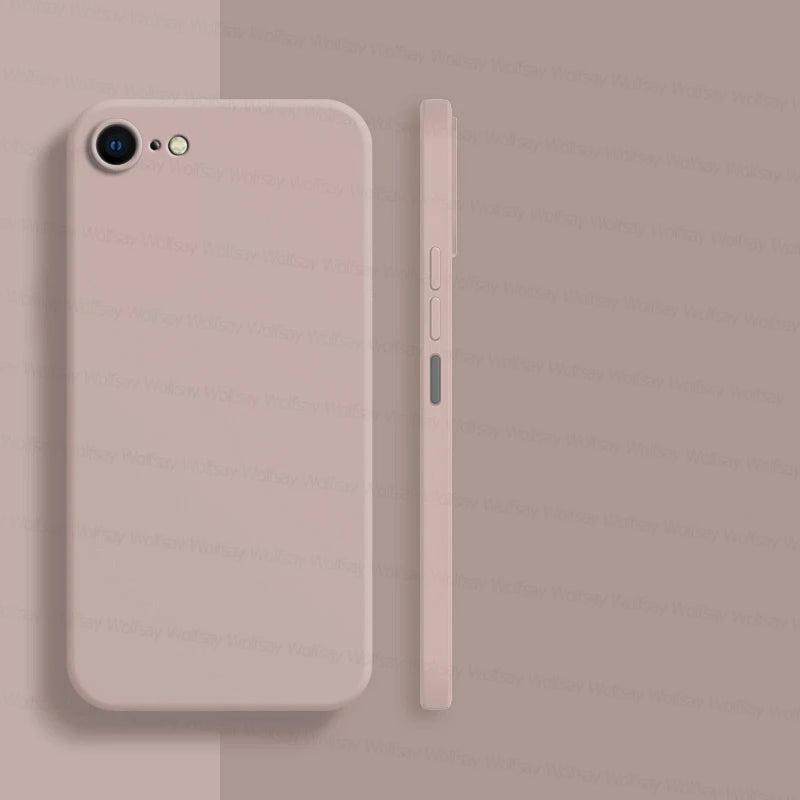 For iPhone 8 Case For iPhone SE 2022 2020 7 8 Plus Cover Case Luxury Shockproof Soft TPU Liquid Silicone Phone Back Cover Case