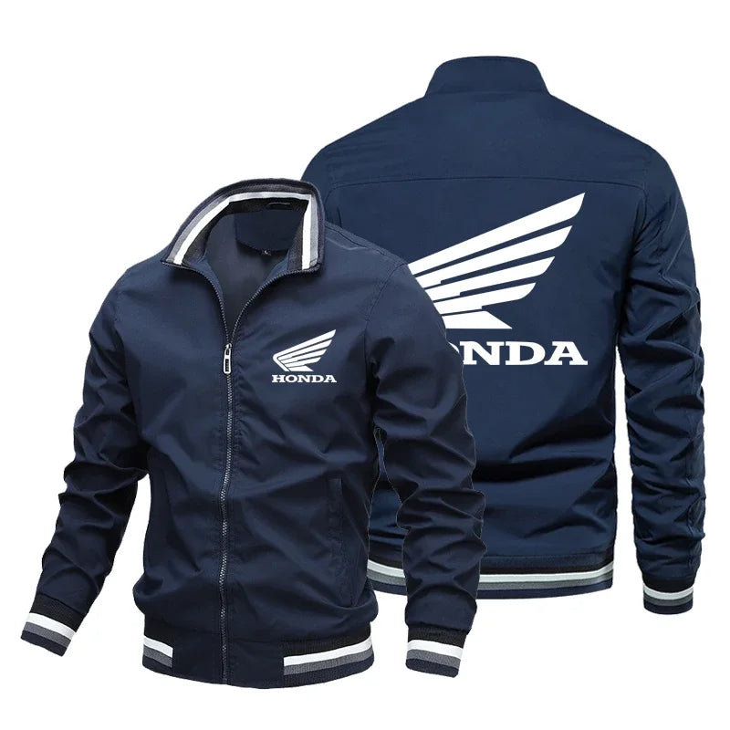 Honda Logo Men's Motorcycles, Honda Jackets, Motorcycle Racing Team Custom Pilot Jackets, Oversized Windbreakers, Men's Clothing
