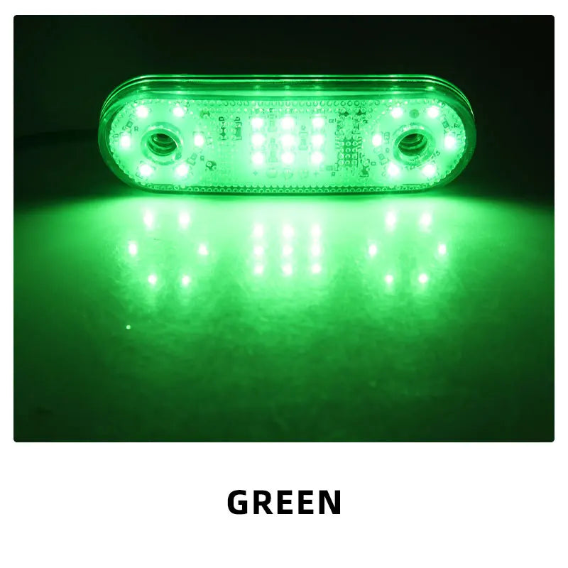 2pcs Flashing Light Truck Side Signal Lamp Strobe light Warning lights beacon lamp 12v 24v LED indicator light truck Taillight