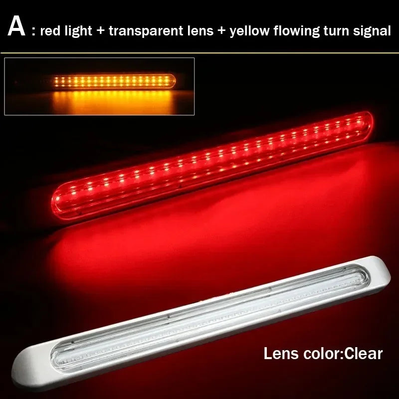 72 LED 12V 24V Truck Rear Tail Light Stop Brake Lamp Flowing Turn Signal Light for Trailer Caravan Lorry Pickup Truck RV