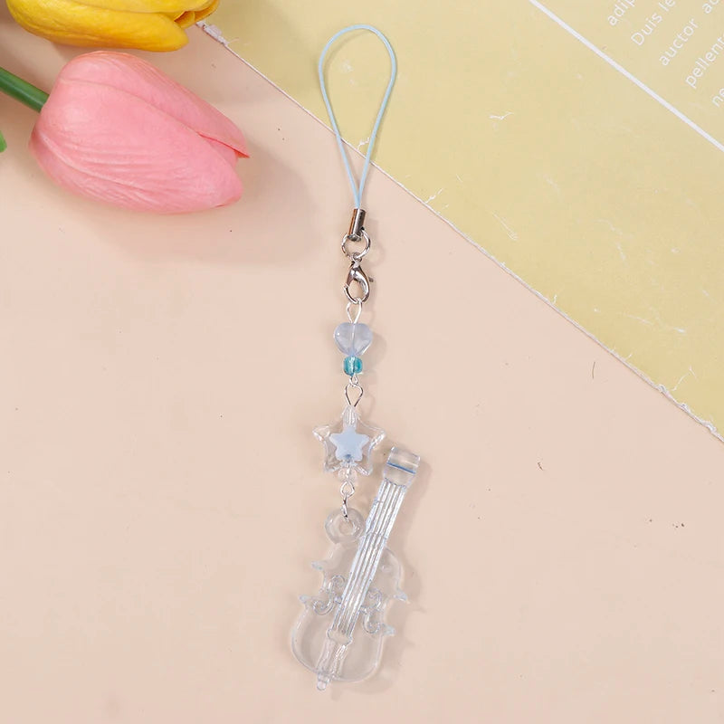 Creative Beaded Delicate Cell Phone Pendant Hanging Chain Sweet Y2K Phone Case Headset Backpack Accessories Gift