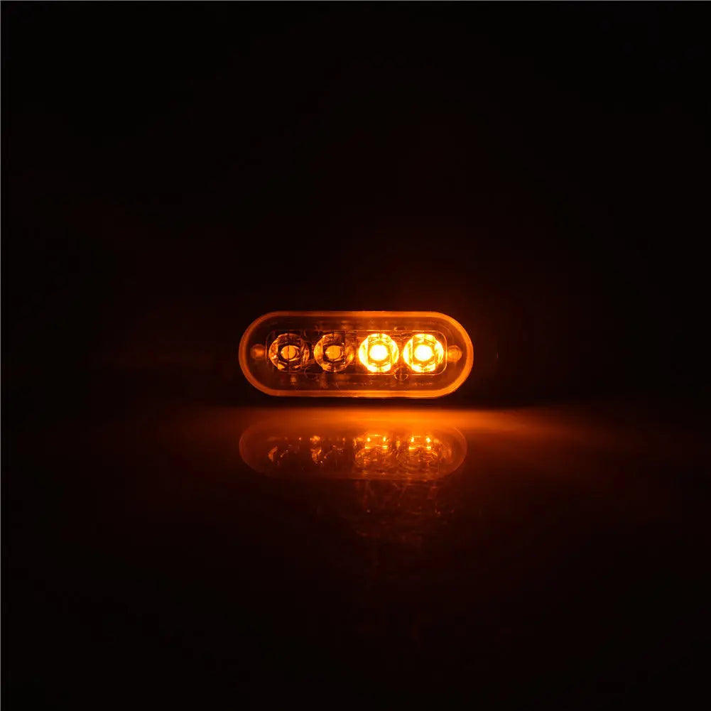 Car 4LED Strobe Light For Car 12V 24V Emergency Signal Lamps Strobe Warning Light Auto Truck Flashing Lighting